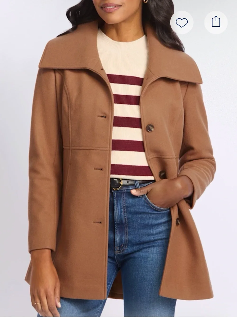 41 Hawthorn Sherry Wide Collar Trench Coat - Camel